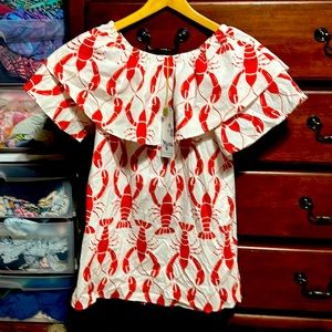 Mumu off shoulder lobster dress net